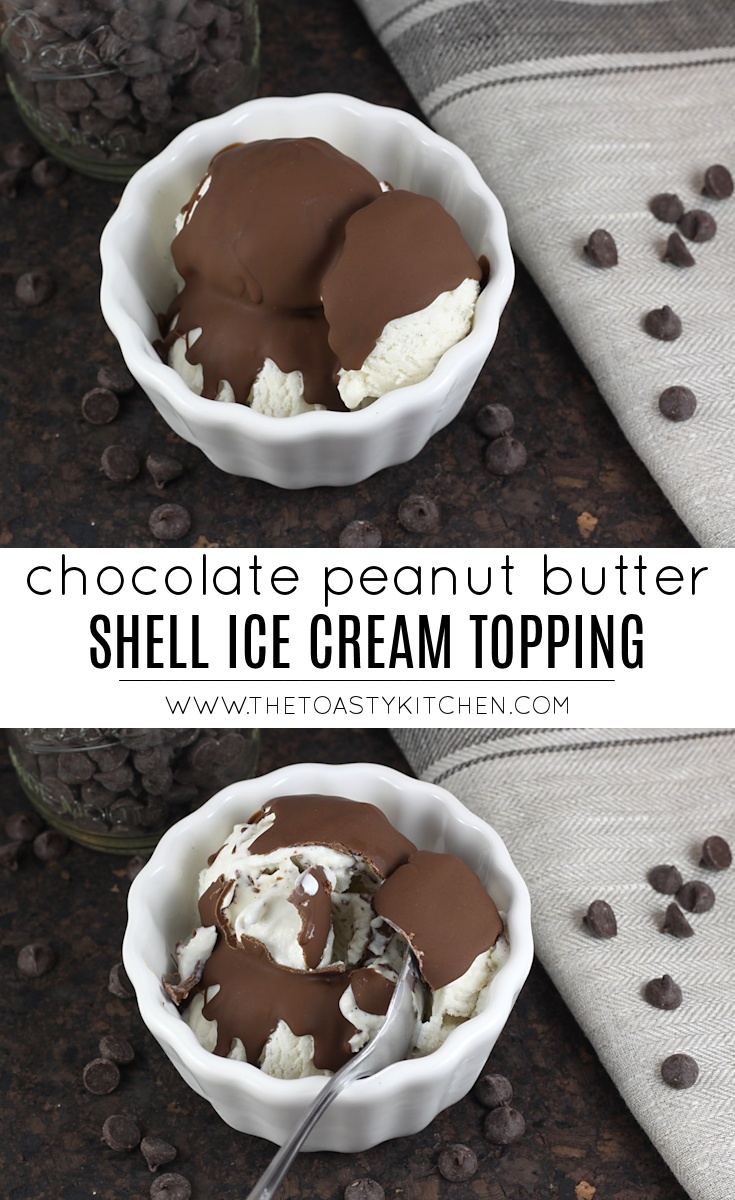 Chocolate Peanut Butter Shell Ice Cream Topping by The Toasty Kitchen