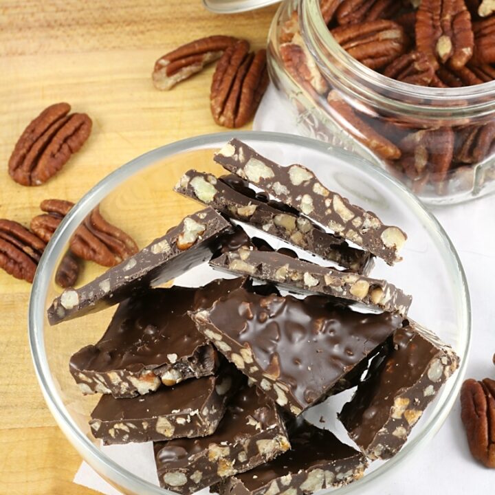 Dark Chocolate Pecan Toffee Bark The Toasty Kitchen