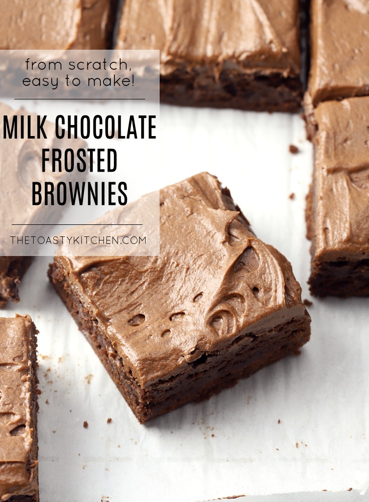 Milk Chocolate Frosted Brownies by The Toasty Kitchen