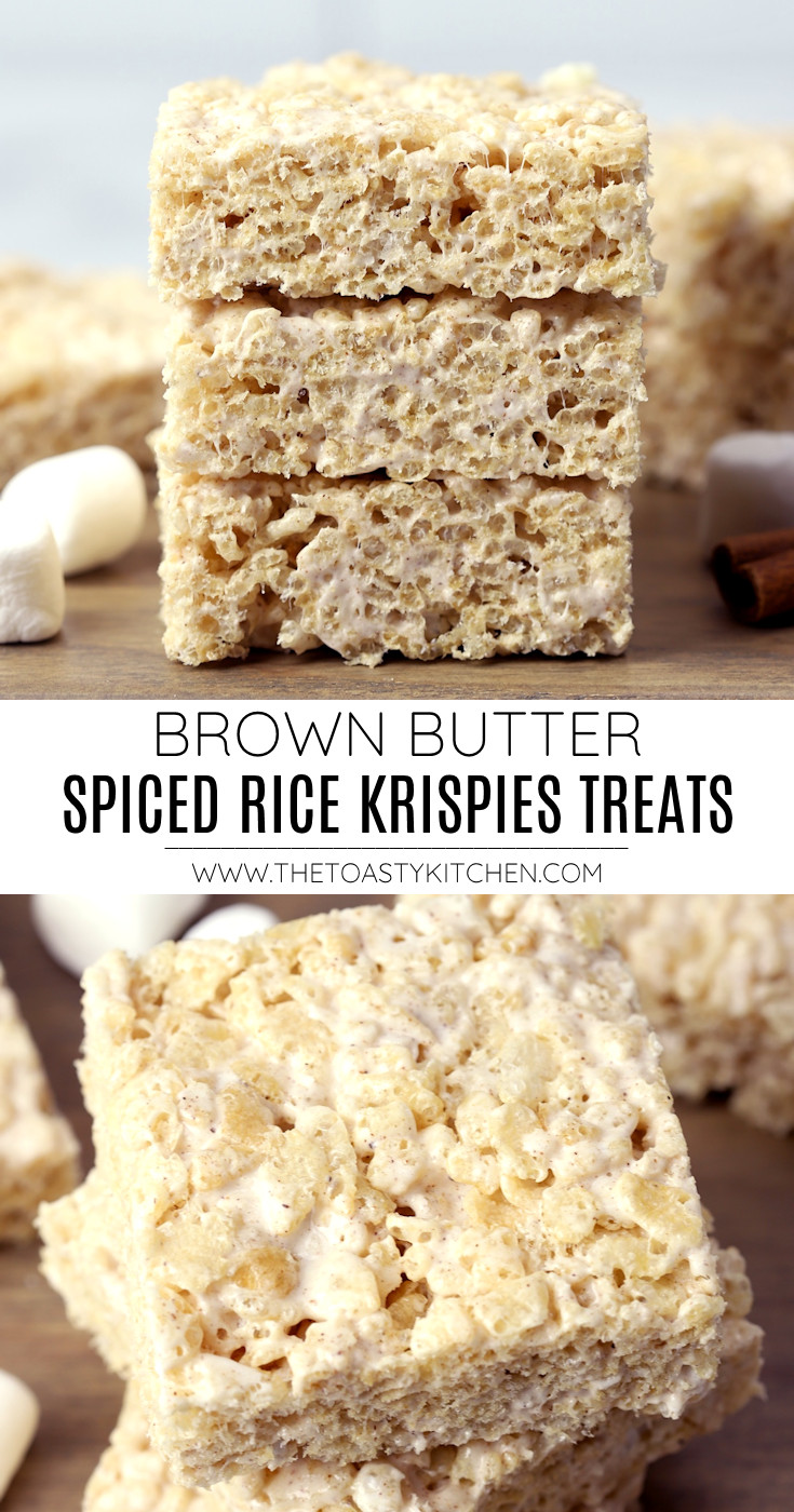 Brown butter spiced rice krispies treats recipe.