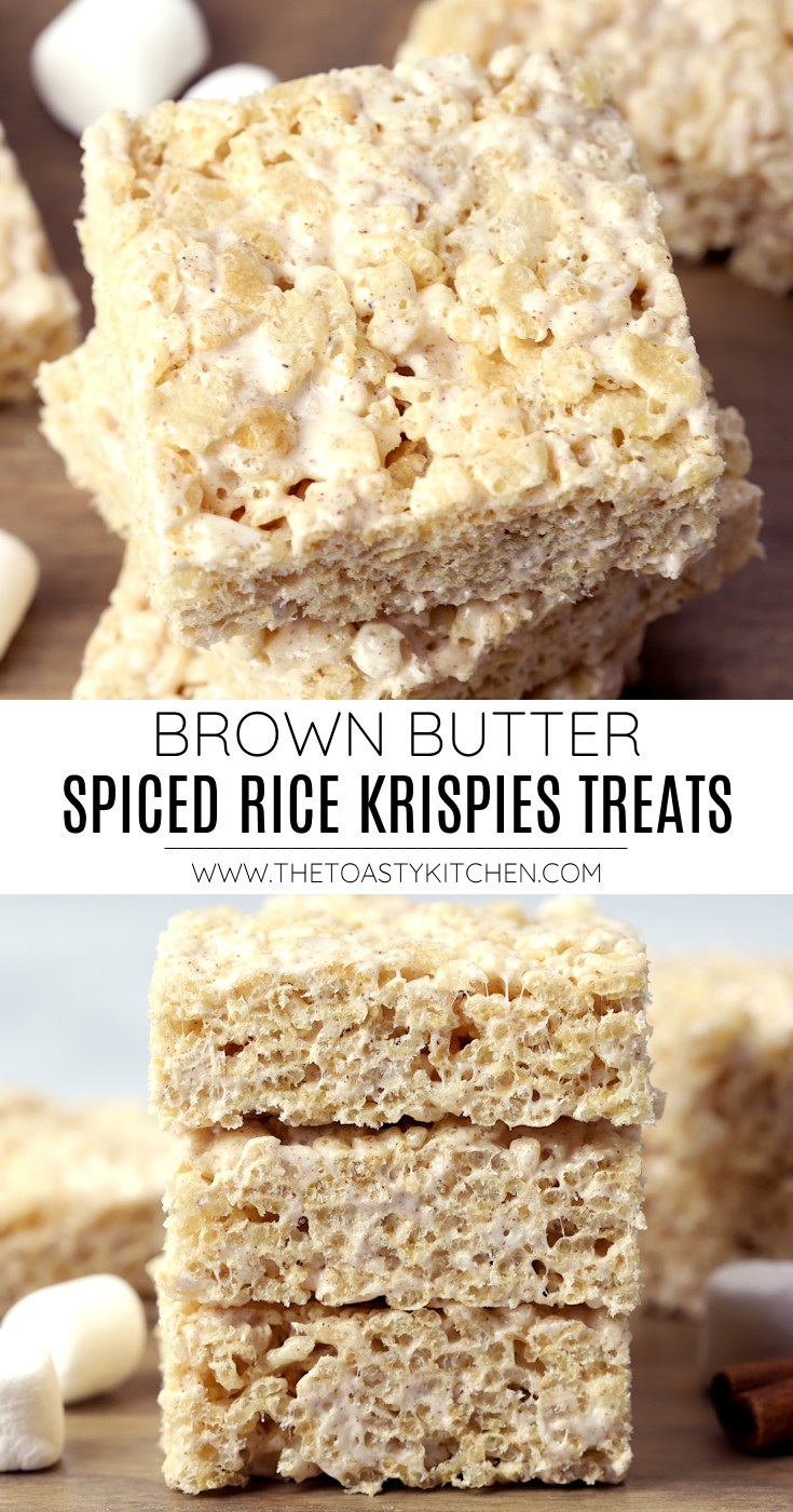 Brown butter spiced rice krispies treats recipe.