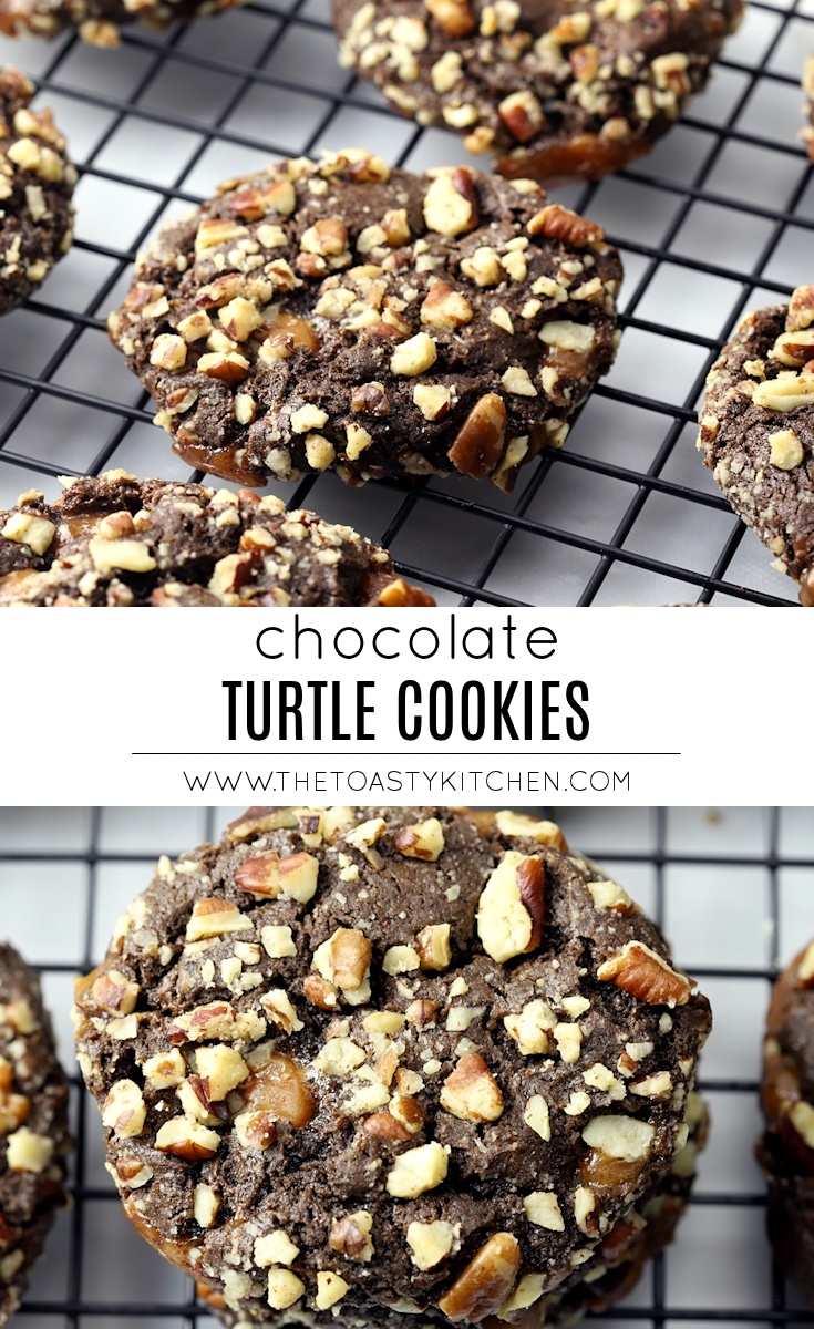 Chocolate Turtle Cookies by The Toasty Kitchen