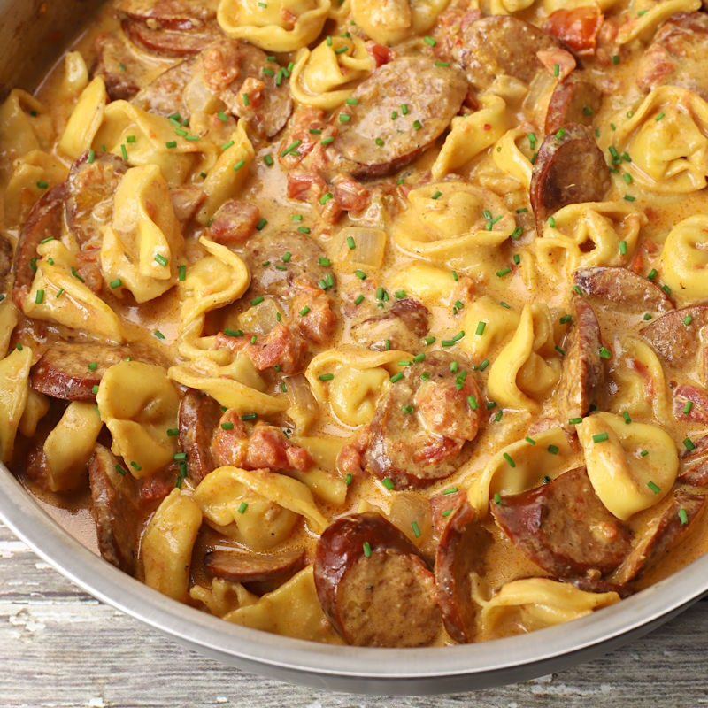 Andouille Sausage Tortellini Skillet The Toasty Kitchen   Andouille Sausage Tortellini Skillet Feat 