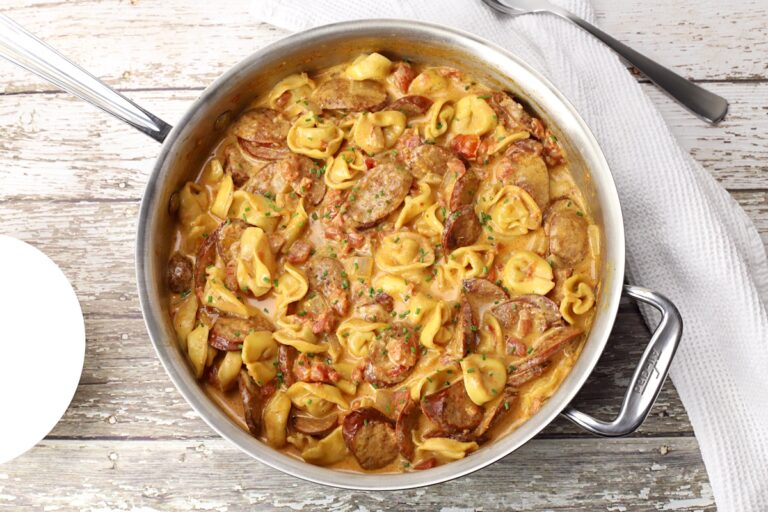 Andouille Sausage Tortellini Skillet The Toasty Kitchen