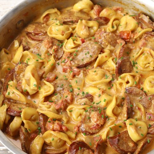 Andouille Sausage Tortellini Skillet