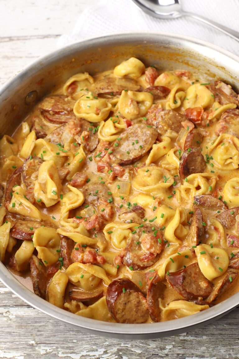 Andouille Sausage Tortellini Skillet The Toasty Kitchen