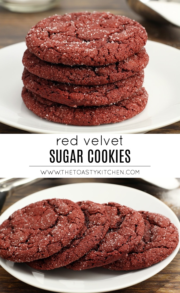 Red Velvet Sugar Cookies by The Toasty Kitchen