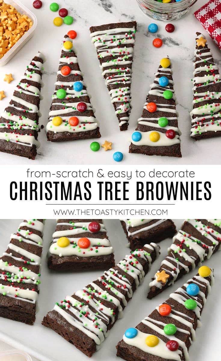 Christmas tree brownies recipe.