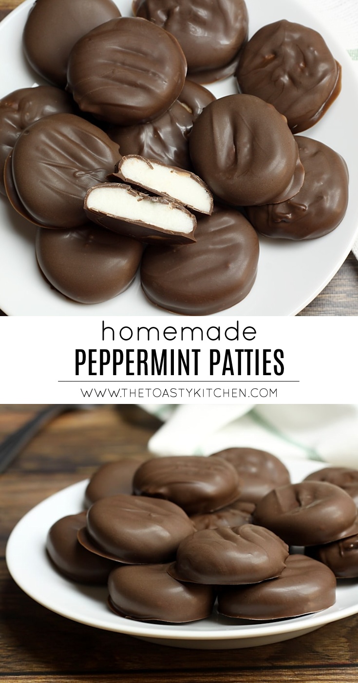 Homemade Peppermint Patties by The Toasty Kitchen