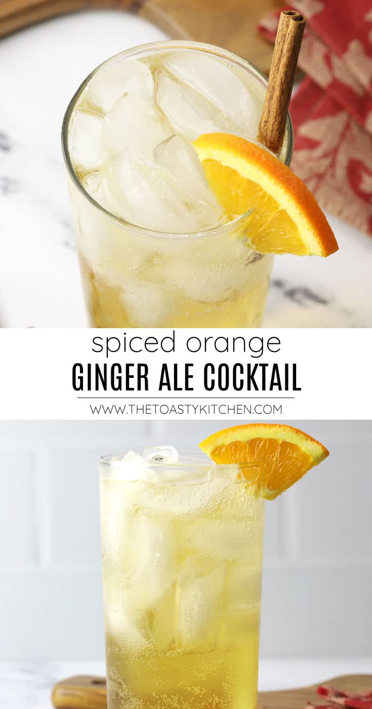 Spiced orange ginger ale cocktail recipe.