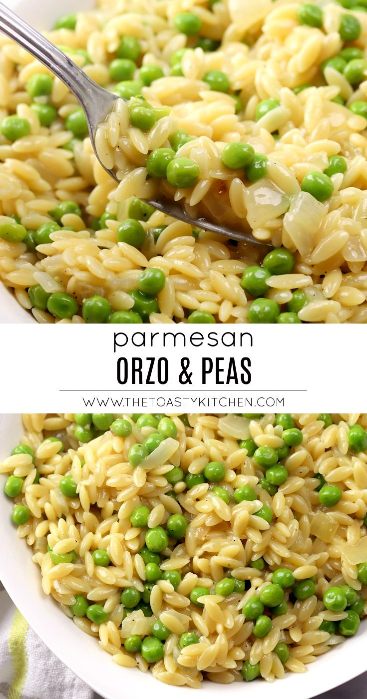 Parmesan Orzo and Peas by The Toasty Kitchen