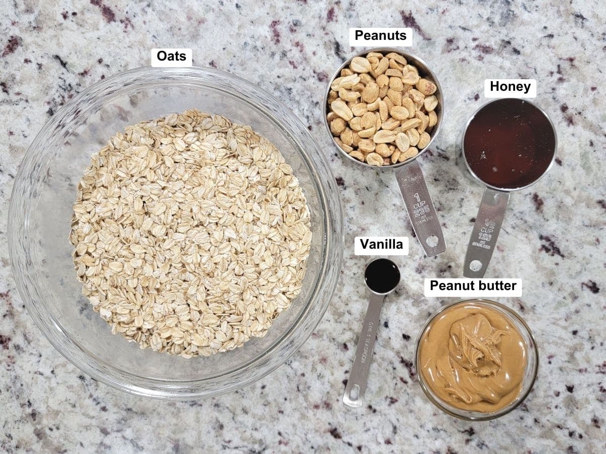 Ingredients on a counter top.