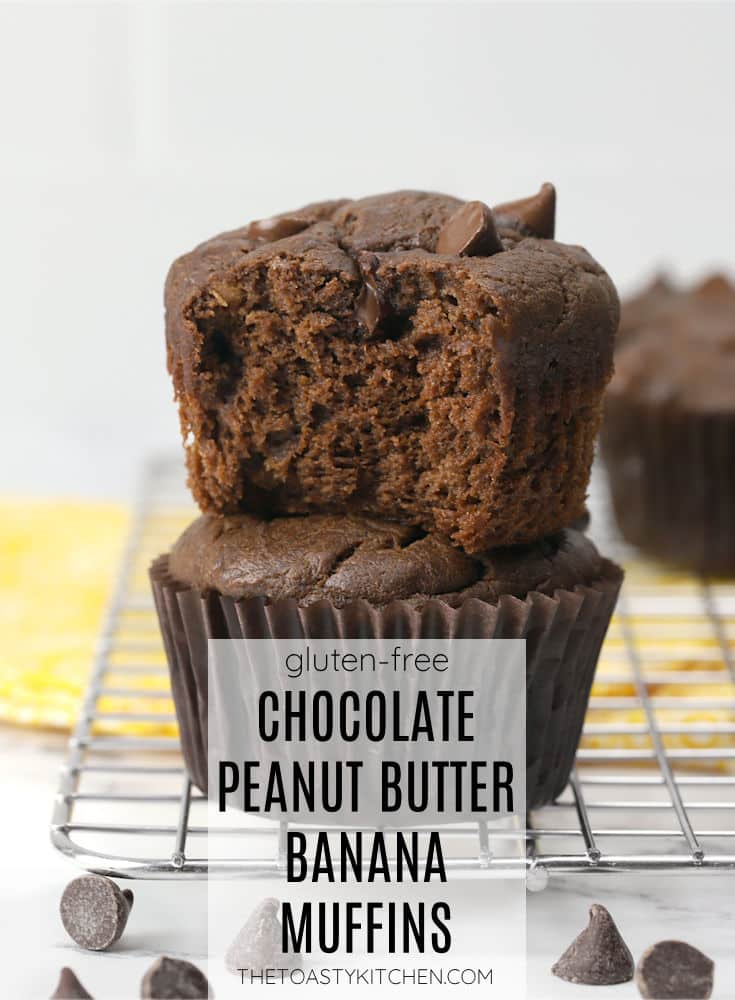 Chocolate peanut butter banana muffins recipe.