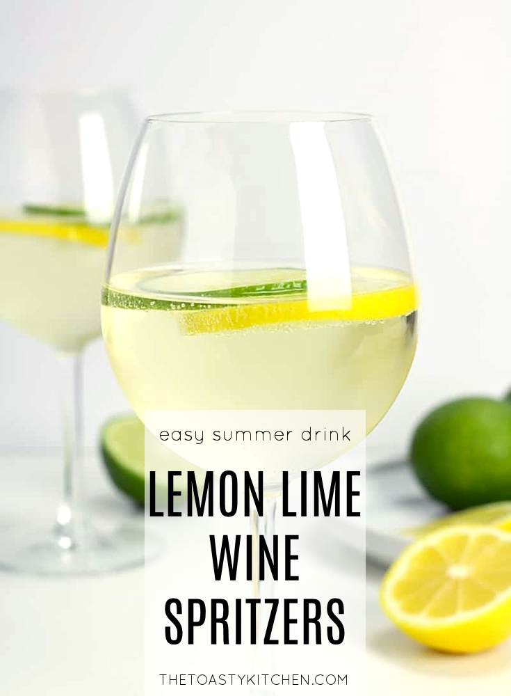 Lemon Lime Wine Spritzer by The Toasty Kitchen
