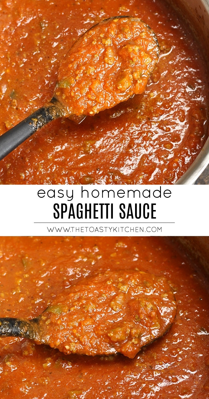 Easy Homemade Spaghetti Sauce by The Toasty Kitchen
