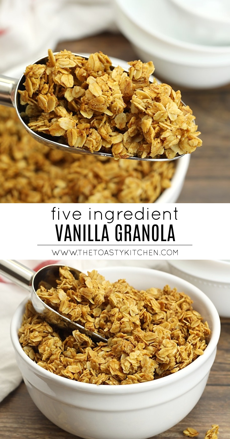 Five Ingredient Vanilla Granola by The Toasty Kitchen