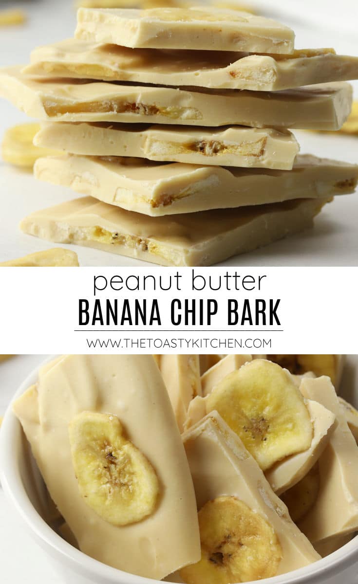 Peanut butter banana chip bark recipe.
