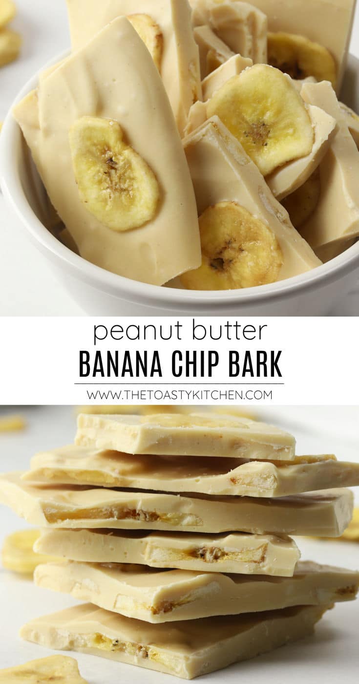 Peanut butter banana chip bark recipe.
