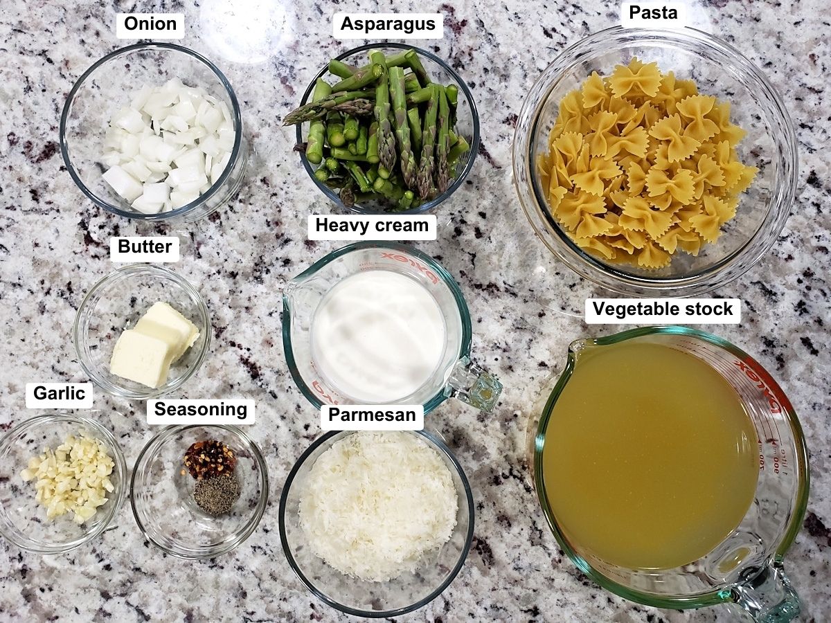 Ingredients to make a meal.