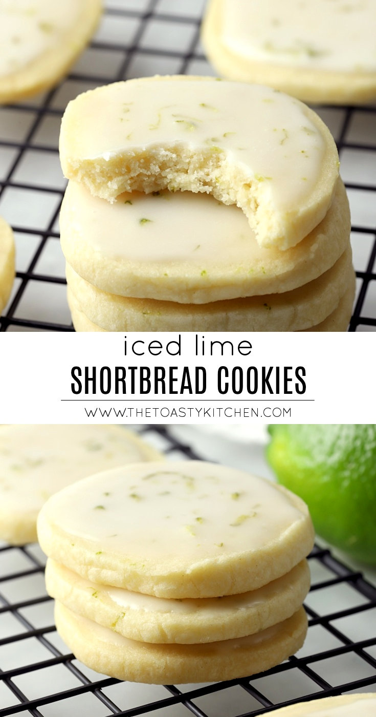 Iced Lime Shortbread Cookies by The Toasty Kitchen