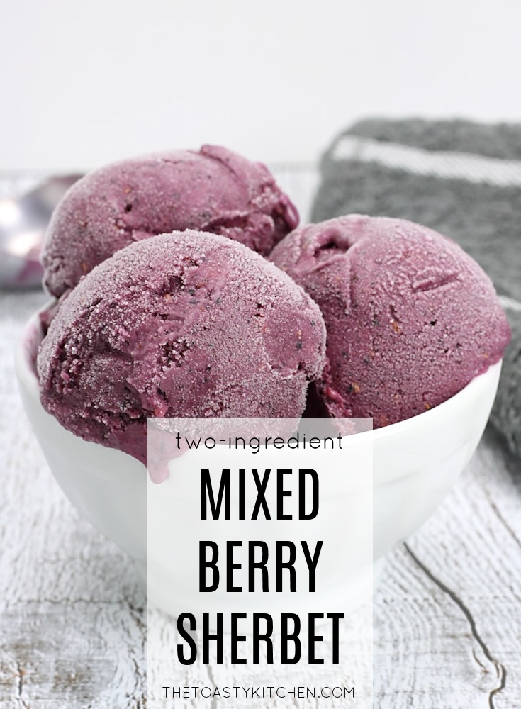 Mixed Berry Sherbet by The Toasty Kitchen