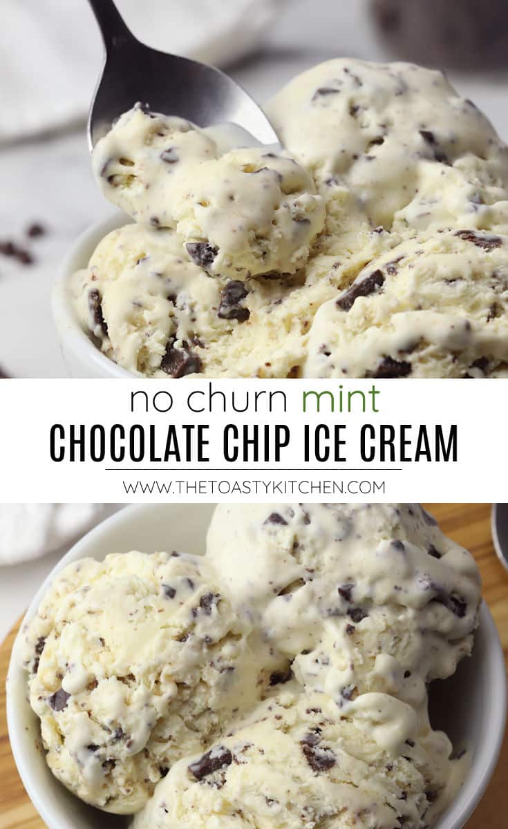 No churn mint chocolate chip ice cream recipe.