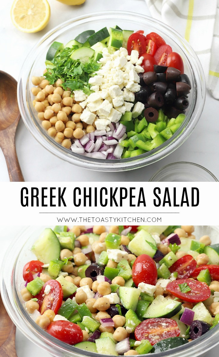 Greek Chickpea Salad - The Toasty Kitchen