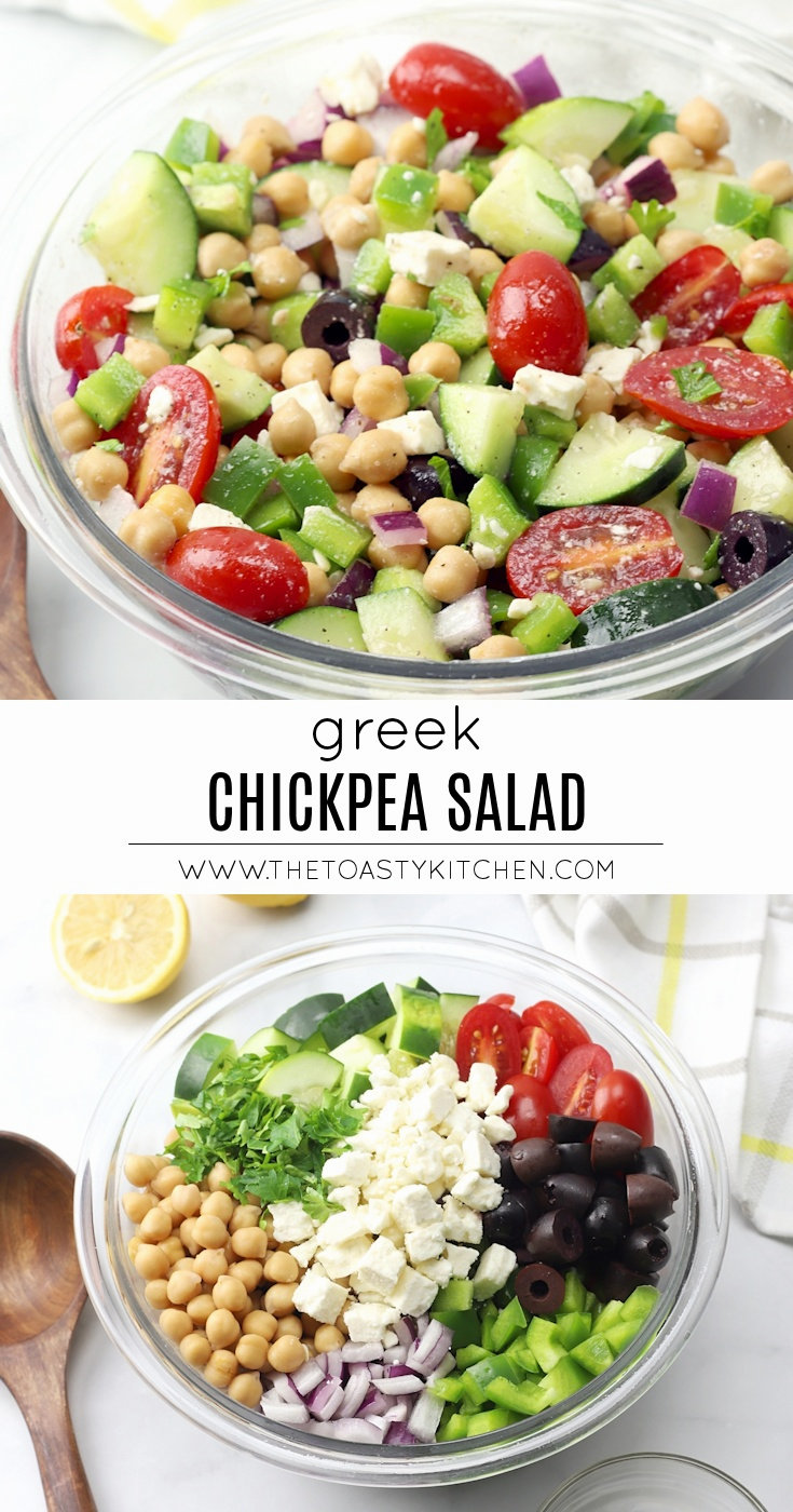 Greek Chickpea Salad by The Toasty Kitchen