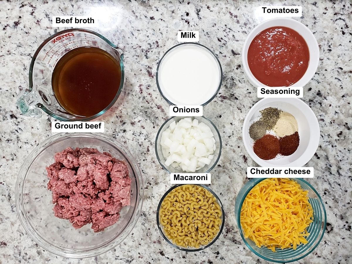 Ingredients on a counter.