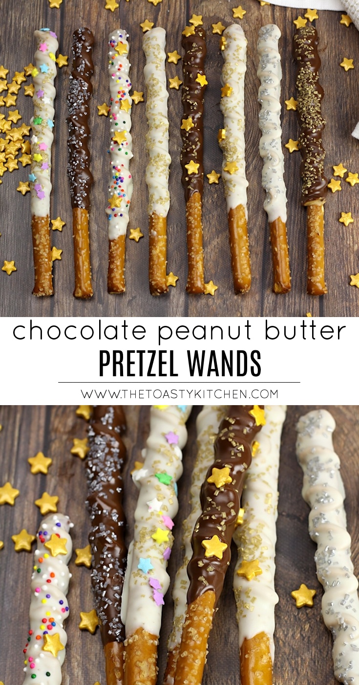 Chocolate Peanut Butter Pretzel Wands by The Toasty Kitchen