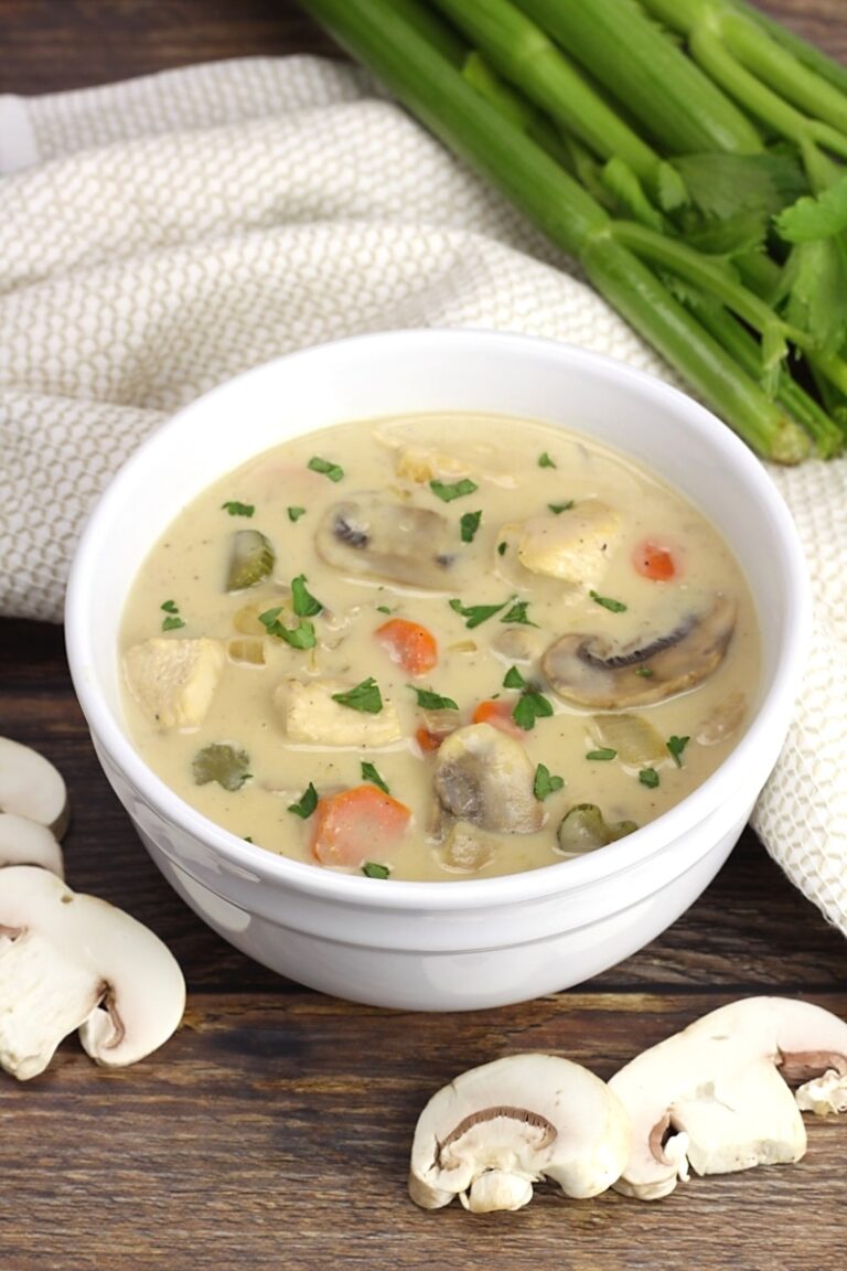 Creamy Chicken Mushroom Soup by The Toasty Kitchen