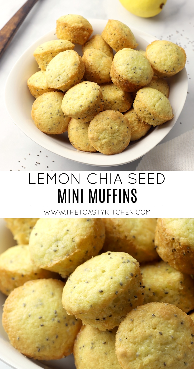 Lemon Chia Seed Mini Muffins by The Toasty Kitchen
