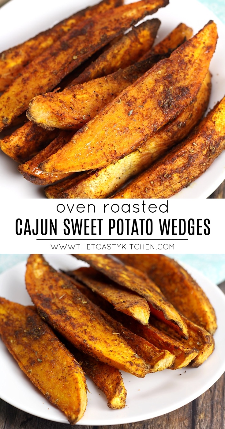 Oven Roasted Cajun Sweet Potato Wedges - The Toasty Kitchen