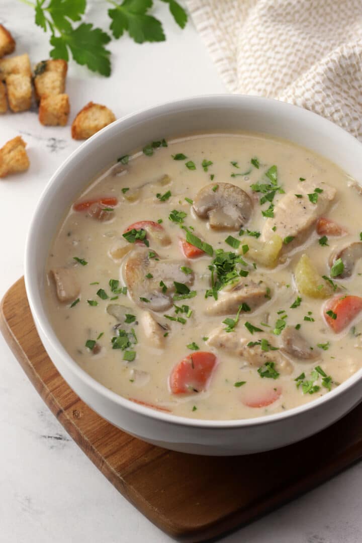 Creamy Chicken Mushroom Soup - The Toasty Kitchen