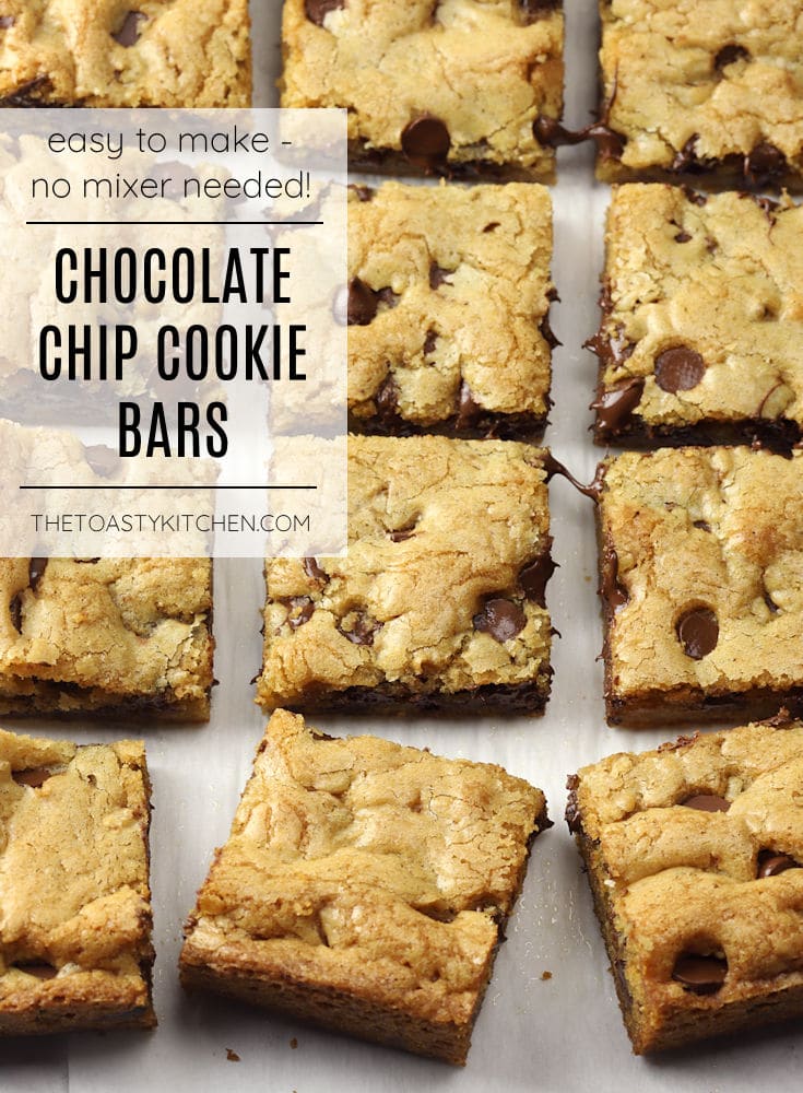 Chocolate chip cookie bars recipe.
