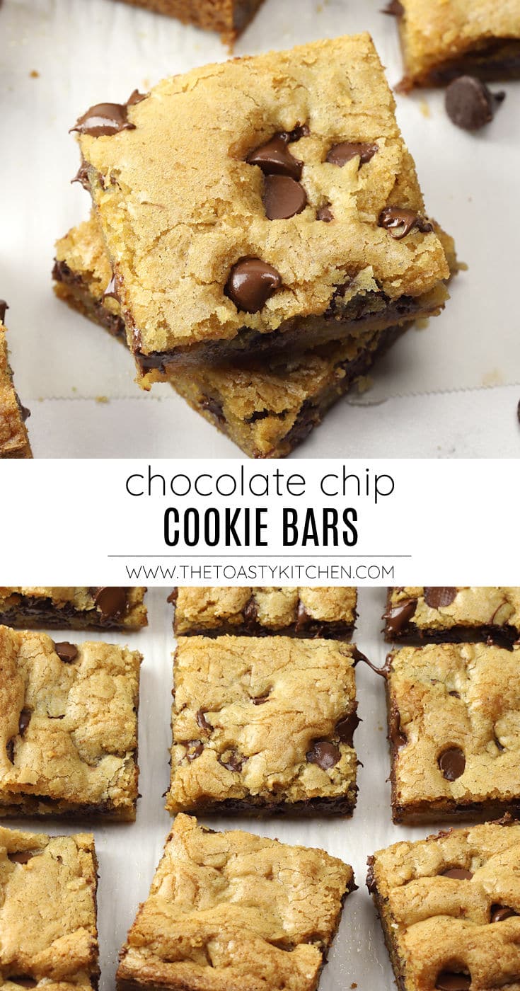 Chocolate chip cookie bars recipe.