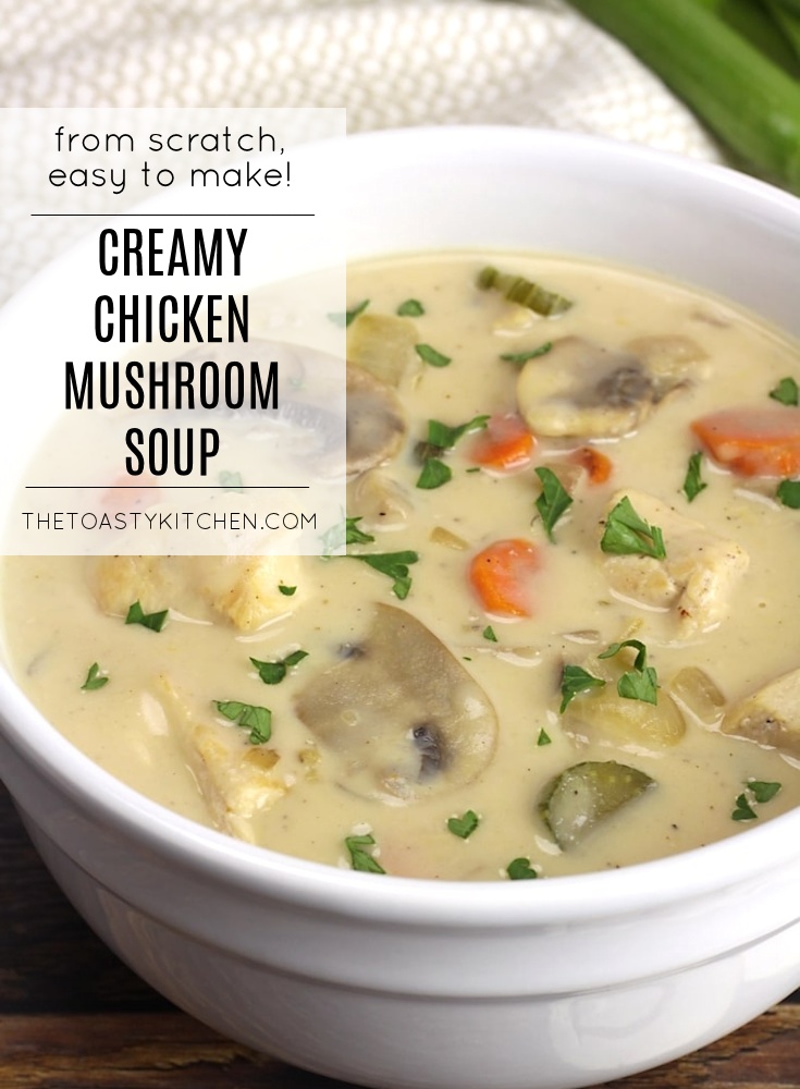 Creamy Chicken Mushroom Soup by The Toasty Kitchen