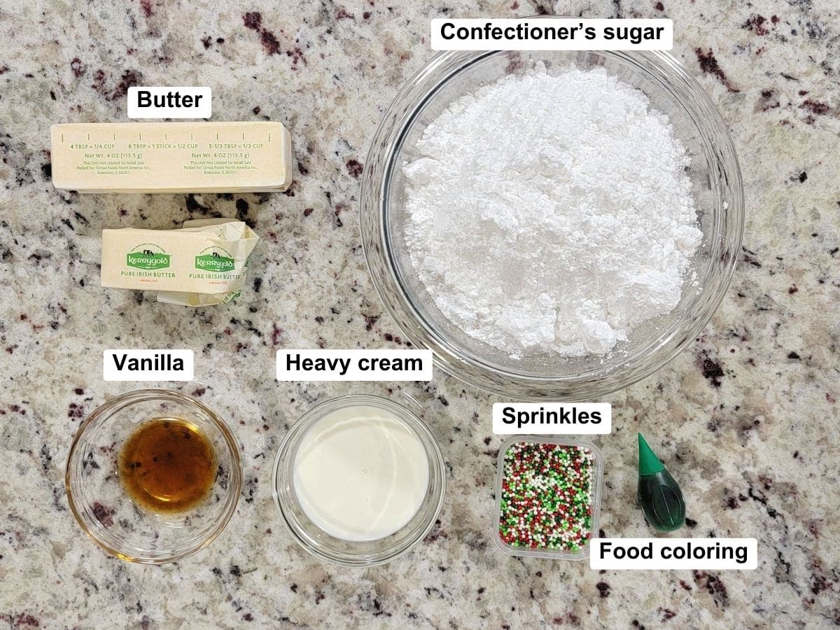 Ingredients on a counter top.