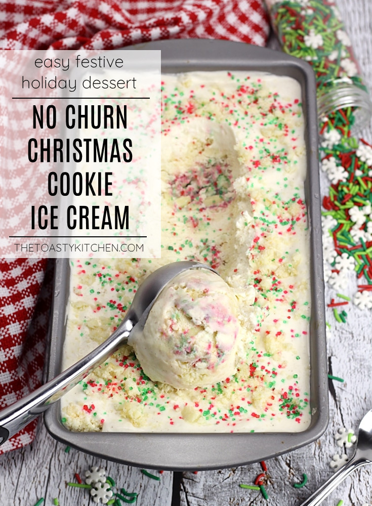 No Churn Christmas Cookie Ice Cream by The Toasty Kitchen