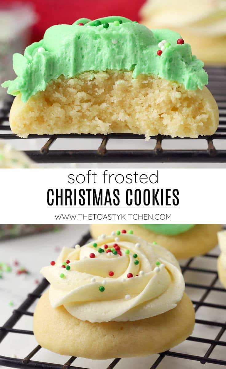 Soft frosted Christmas cookies recipe.