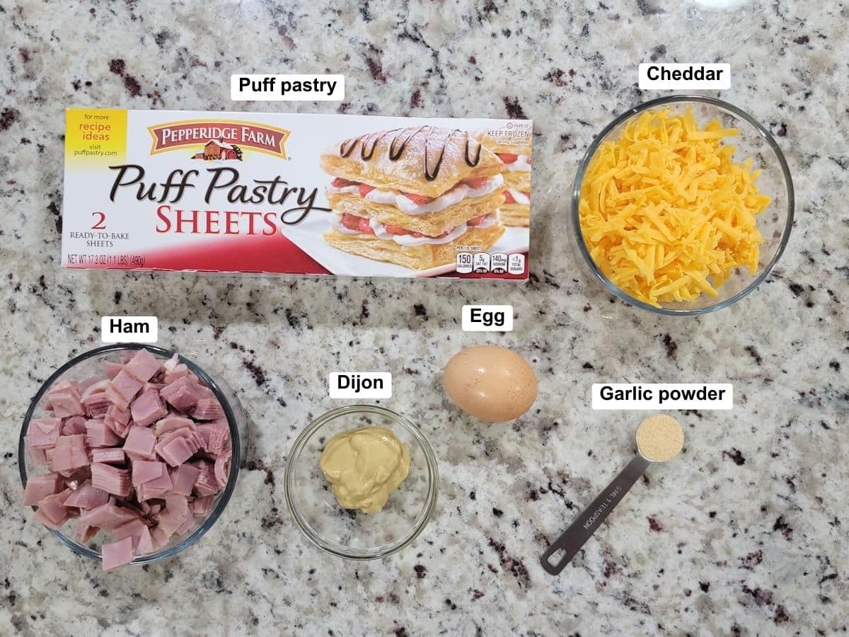 Ingredients on a counter top.