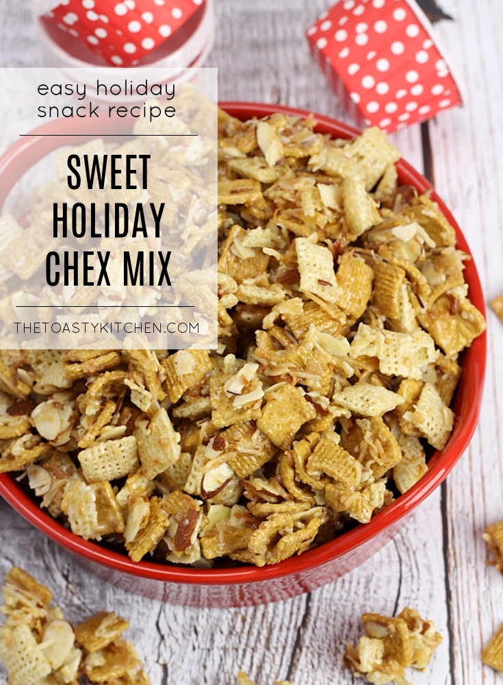 Sweet Holiday Chex Mix by The Toasty Kitchen