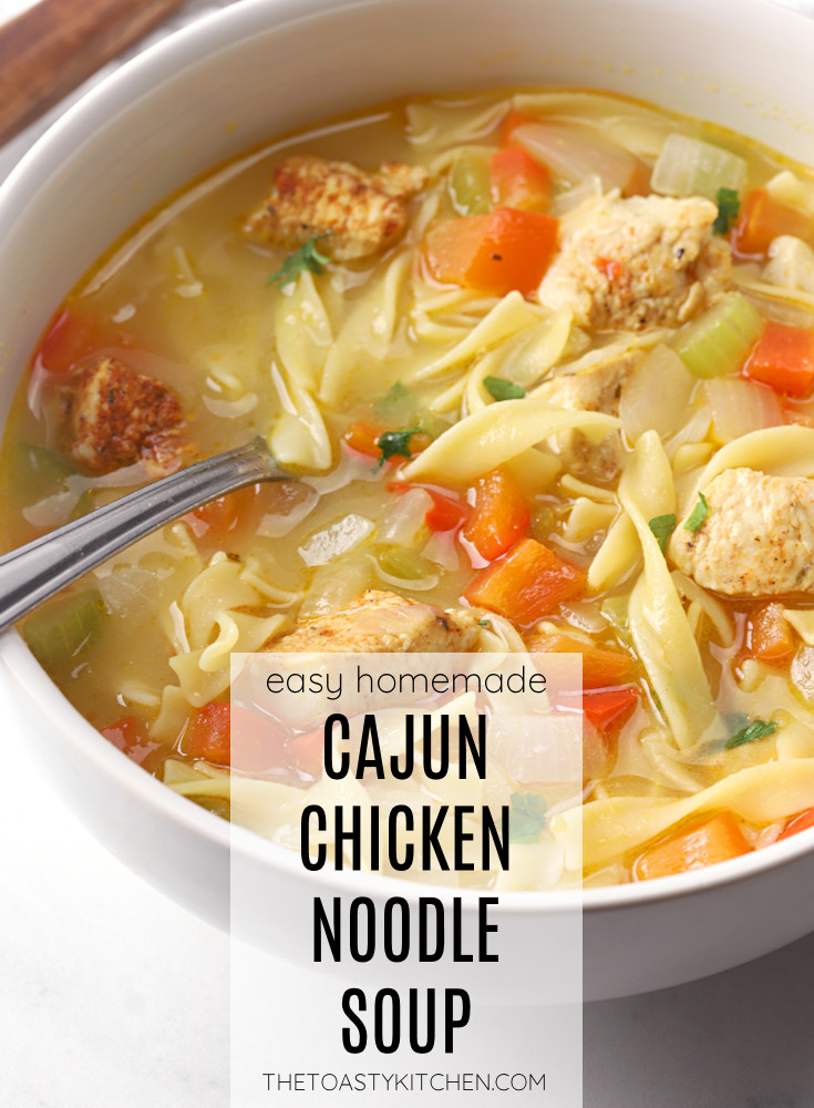 Cajun chicken noodle soup recipe.
