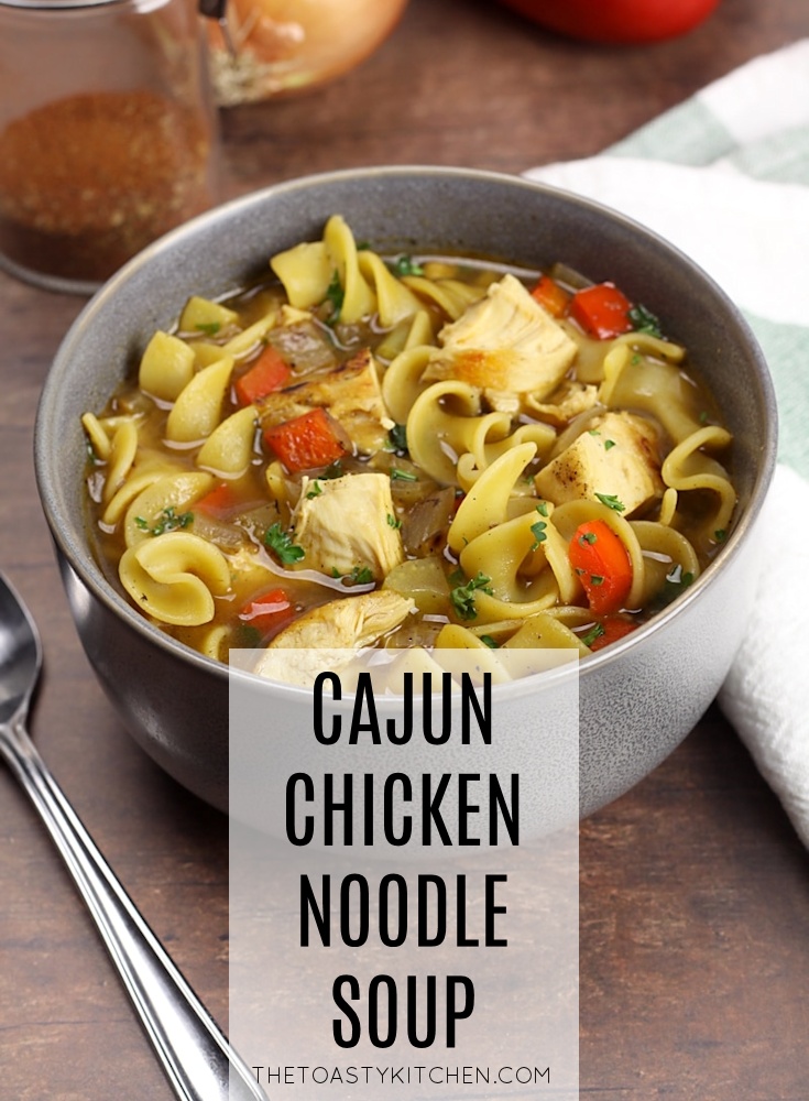 Cajun Chicken Noodle Soup - The Toasty Kitchen