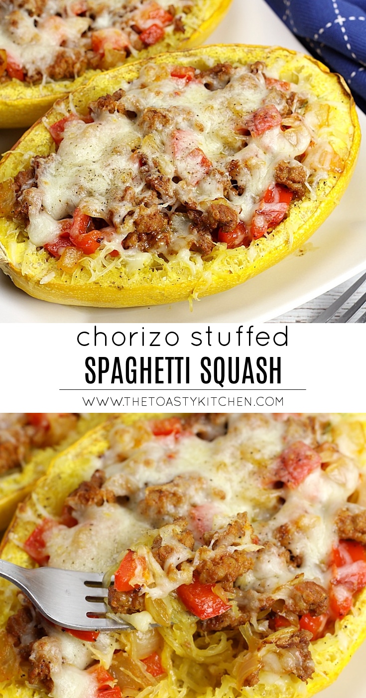 Chorizo Stuffed Spaghetti Squash by The Toasty Kitchen