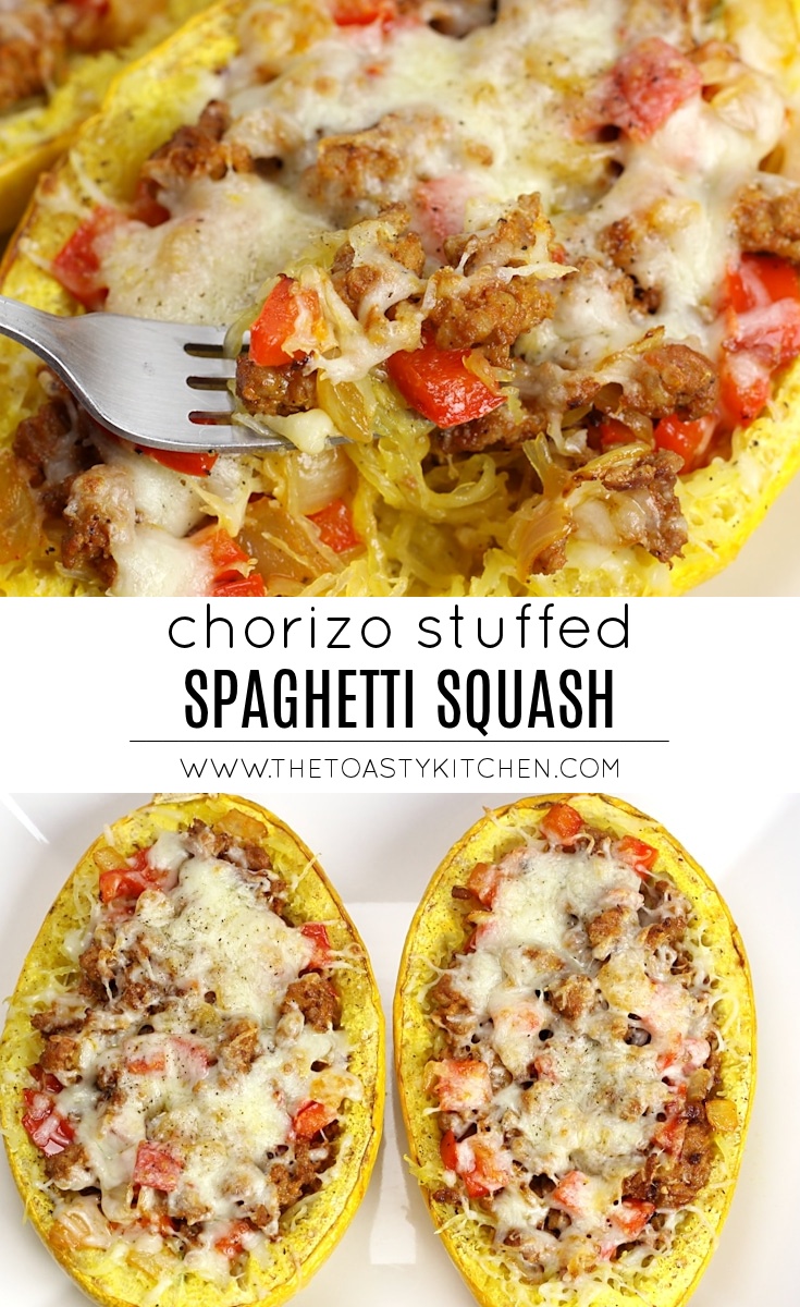 Chorizo Stuffed Spaghetti Squash by The Toasty Kitchen