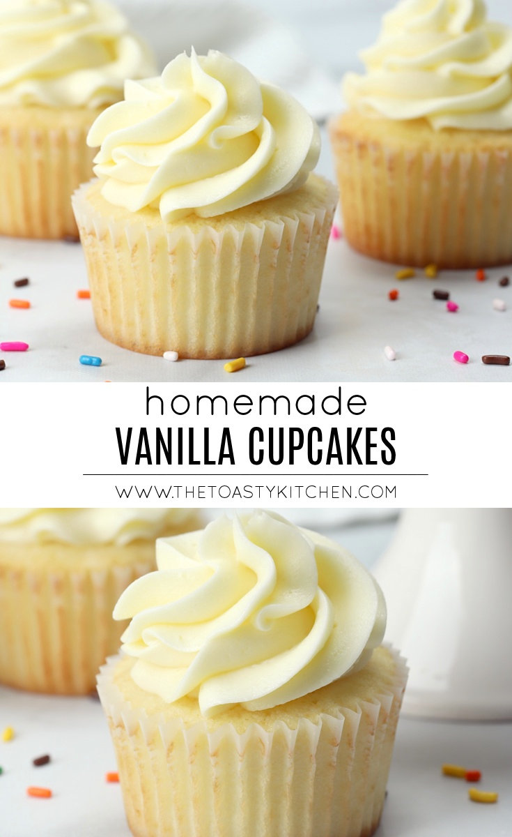 Vanilla Homemade Cupcakes by The Toasty Kitchen