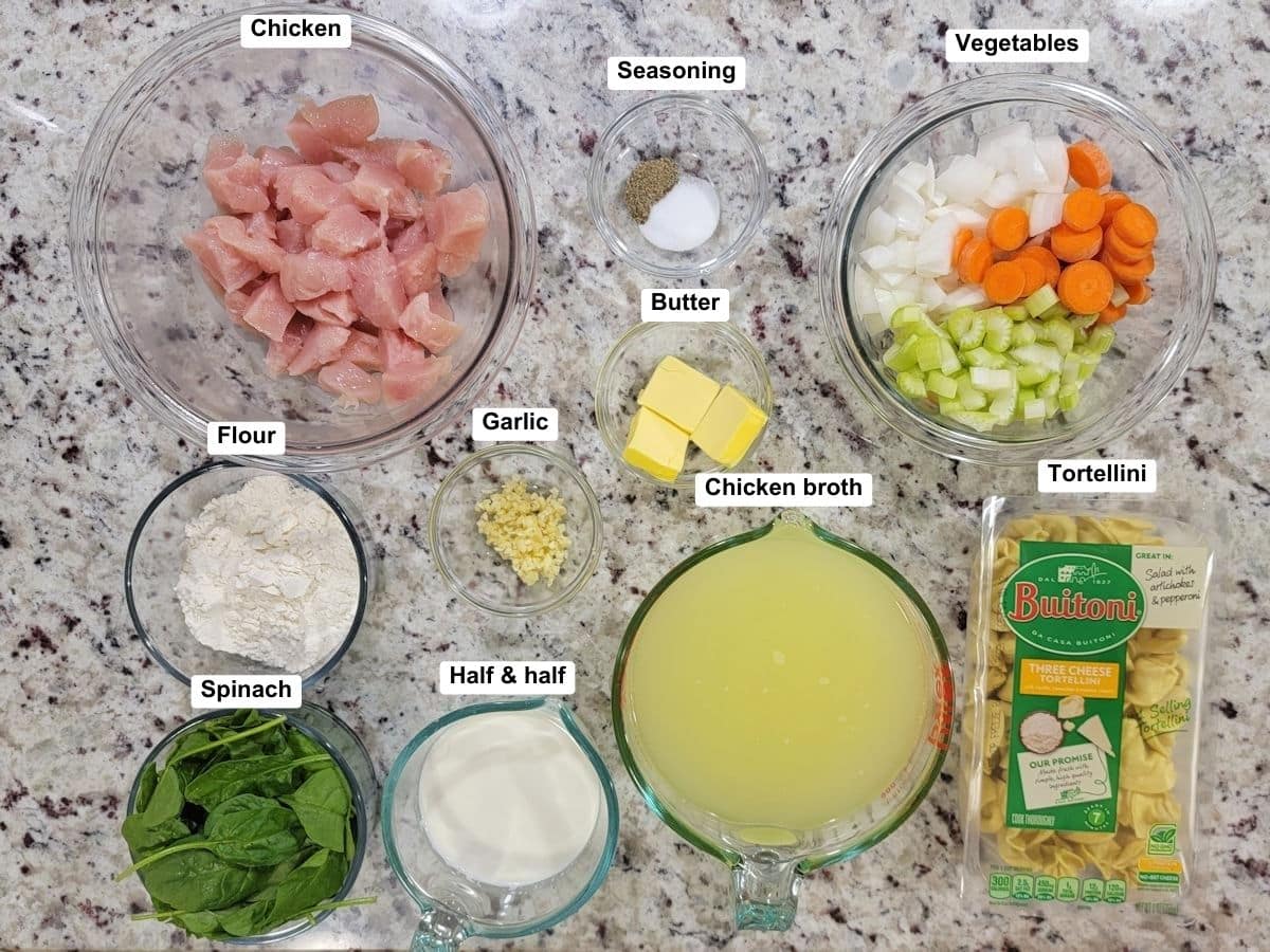 Ingredients on a counter top.