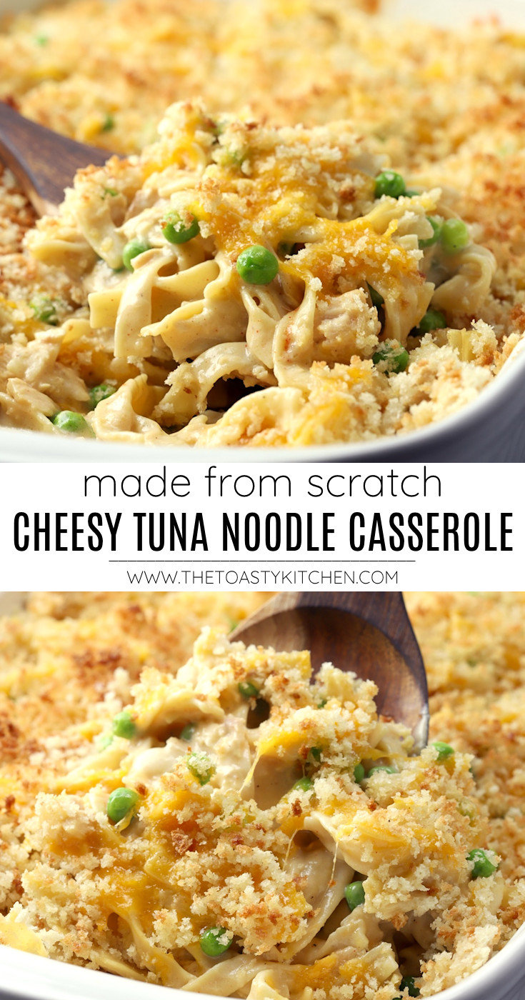 Cheesy tuna noodle casserole recipe.