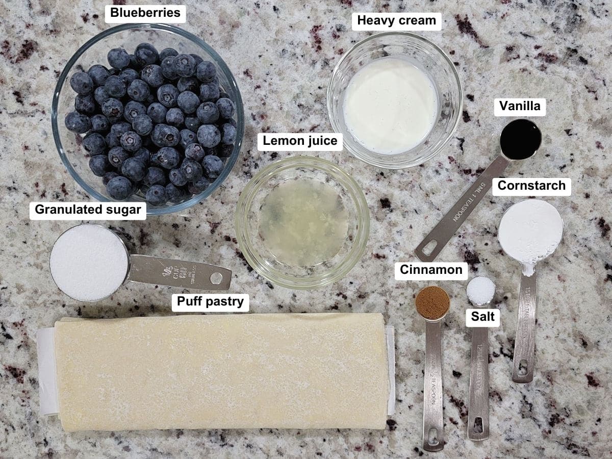 Ingredients on a counter top.